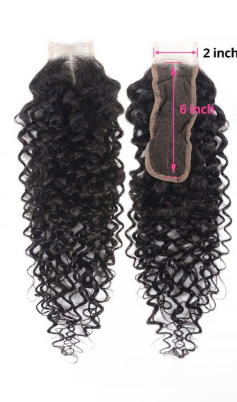 Burmese curly 2x6 closure